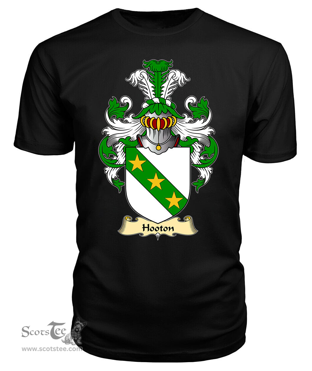 Hooton (lord of Hooton, Cheshire) Coat Of Arms Family Crest Wales V23 T Shirt ScotsTee Shop