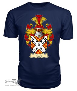 Peake (or Pec, Denbighshire) Coat Of Arms Family Crest Wales V23 T Shirt ScotsTee Shop