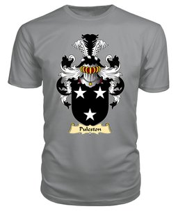 Puleston (of Emral, Worthenbury, Denbighshire) Coat Of Arms Family Crest Wales V23 T Shirt ScotsTee Shop