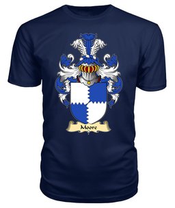 Moore (lords of Crick, Monmouthshire) Coat Of Arms Family Crest Wales V23 T Shirt ScotsTee Shop