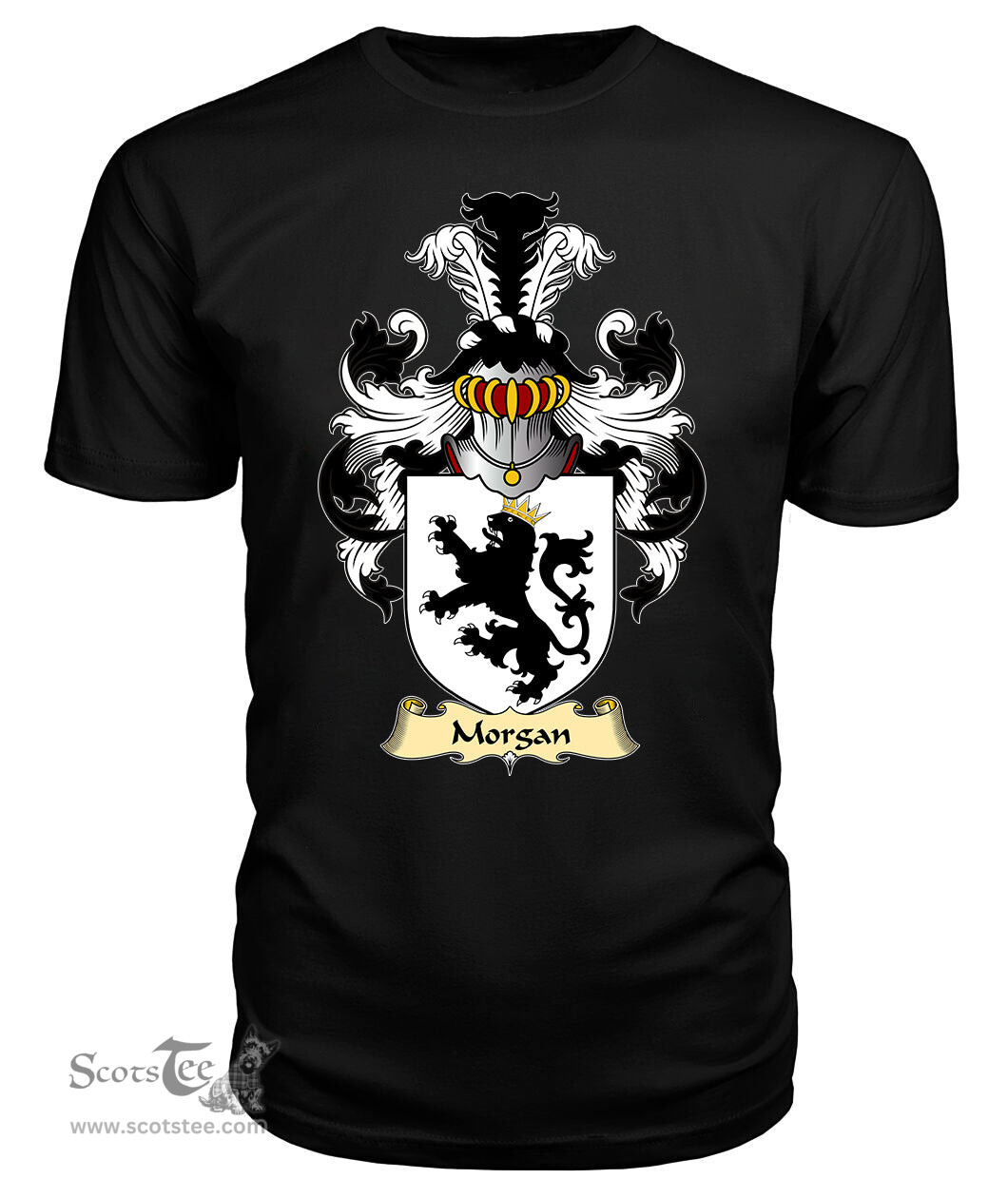 Morgan (Arxton, Hereford, formerly of Llanddewi) Coat Of Arms Family Crest Wales V23 T Shirt ScotsTee Shop