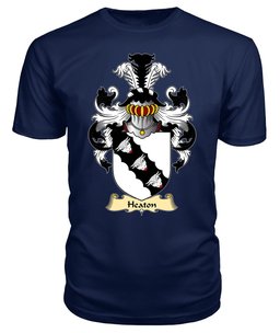 Heaton (of Lleweni Green, Denbighshire) Coat Of Arms Family Crest Wales V23 T Shirt ScotsTee Shop