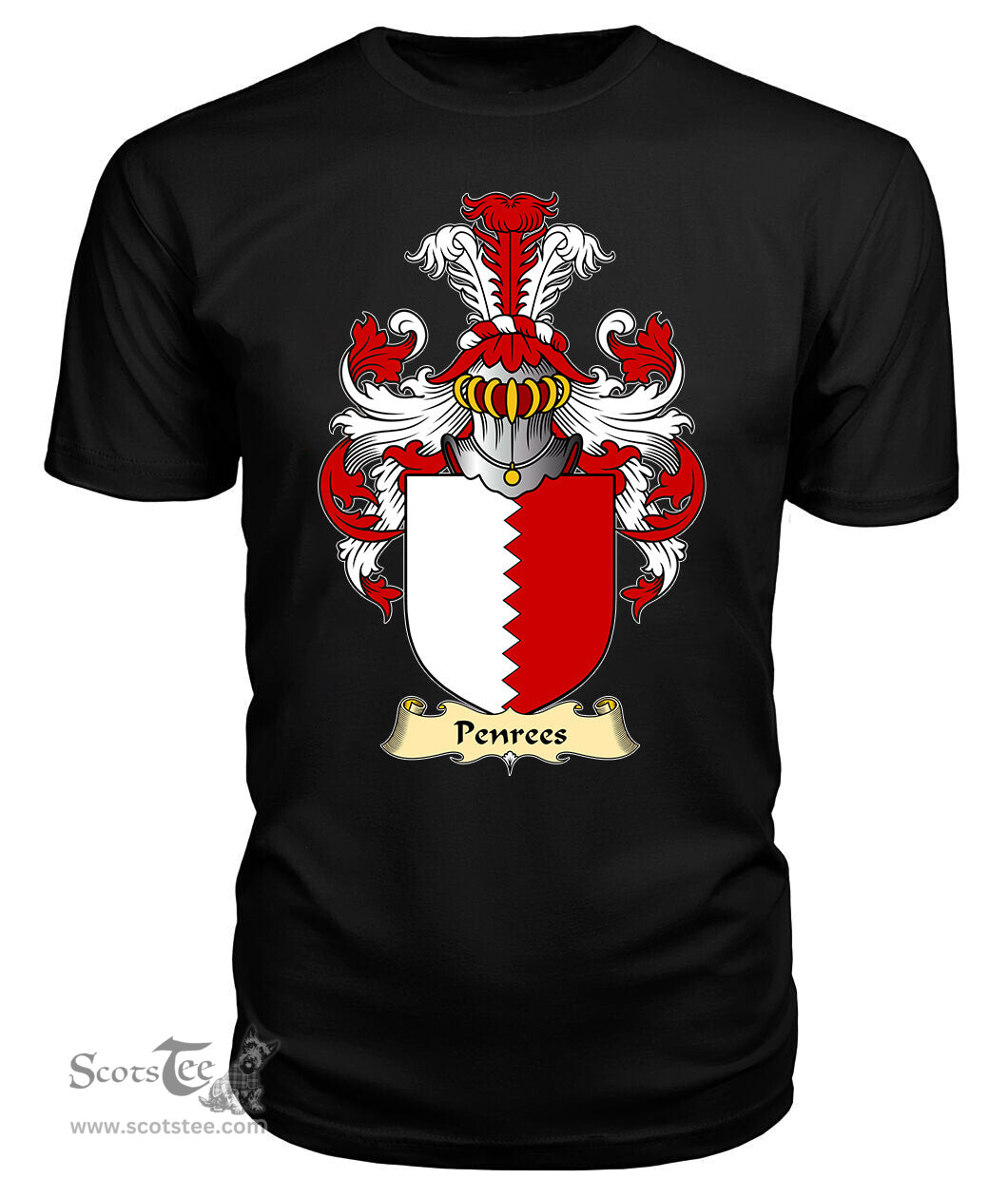 Penrees (or Penrice, of Penrice, Gower) Coat Of Arms Family Crest Wales V23 T Shirt ScotsTee Shop
