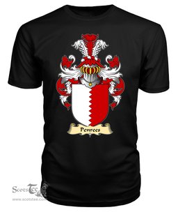 Penrees (or Penrice, of Penrice, Gower) Coat Of Arms Family Crest Wales V23 T Shirt ScotsTee Shop