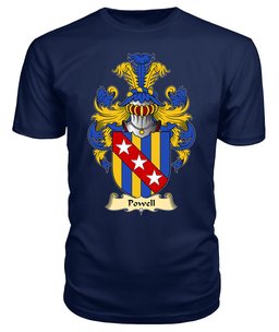 Powell (or POUUEL-Sir Hywel, ap Hywel) Coat Of Arms Family Crest Wales V23 T Shirt ScotsTee Shop