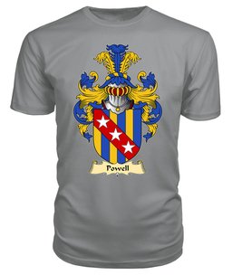 Powell (or POUUEL-Sir Hywel, ap Hywel) Coat Of Arms Family Crest Wales V23 T Shirt ScotsTee Shop