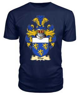 Rhys (AP DAFYDD GOCH) Coat Of Arms Family Crest Wales V23 T Shirt ScotsTee Shop