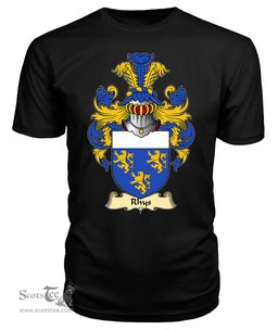Rhys (AP DAFYDD GOCH) Coat Of Arms Family Crest Wales V23 T Shirt ScotsTee Shop