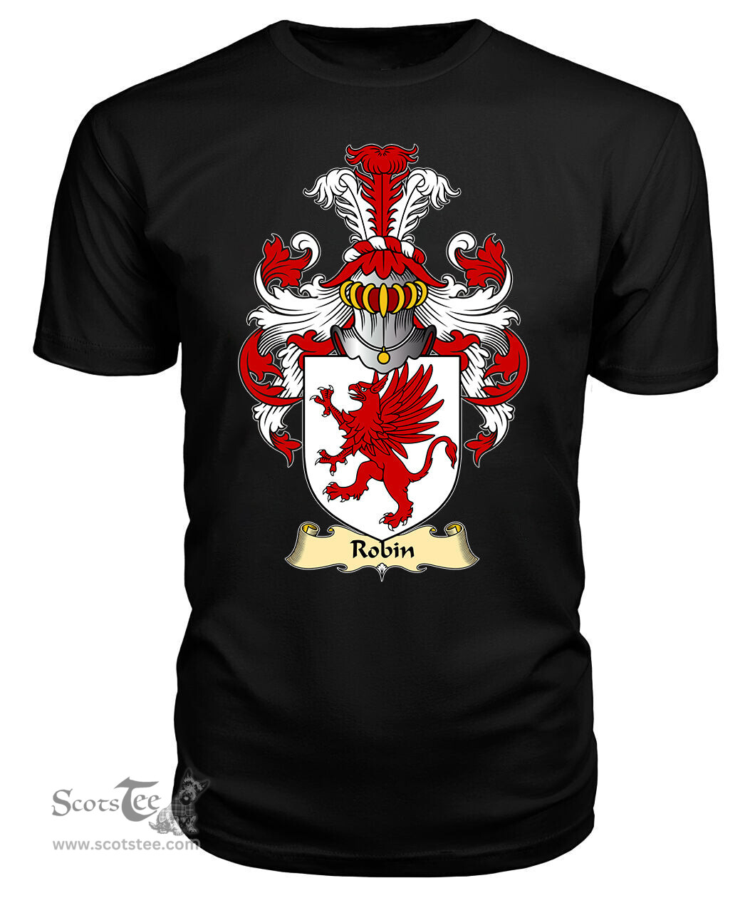 Robin (AP GRUFFUDD GOCH) Coat Of Arms Family Crest Wales V23 T Shirt ScotsTee Shop