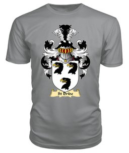 St Bride (of Pembrokeshire) Coat Of Arms Family Crest Wales V23 T Shirt ScotsTee Shop