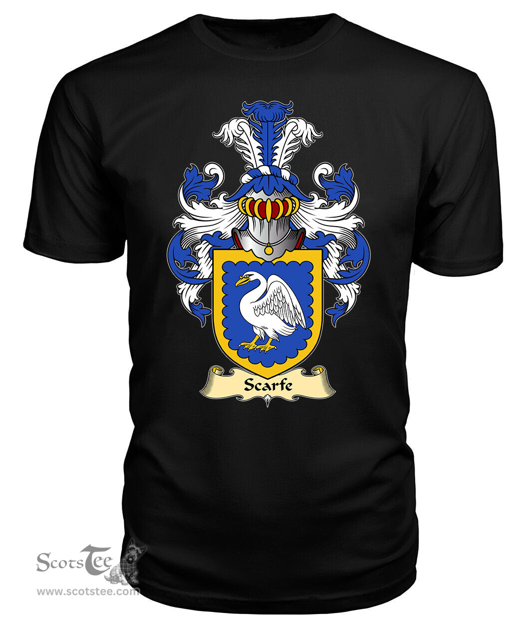 Scarfe (of Lamphey, Pembrokeshire) Coat Of Arms Family Crest Wales V23 T Shirt ScotsTee Shop