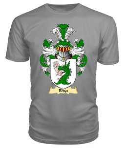 Rhys (GOCH OF YSTRAD YW) Coat Of Arms Family Crest Wales V23 T Shirt ScotsTee Shop