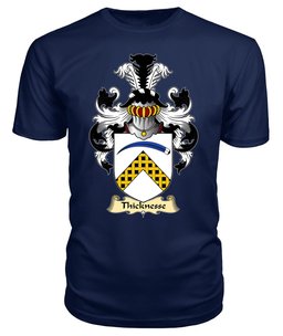 Thicknesse (of Beaumaris, Anglesey) Coat Of Arms Family Crest Wales V23 T Shirt ScotsTee Shop