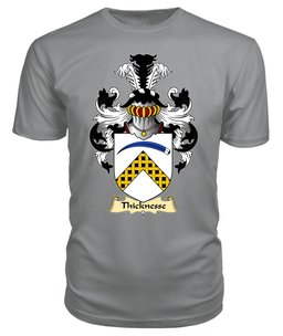 Thicknesse (of Beaumaris, Anglesey) Coat Of Arms Family Crest Wales V23 T Shirt ScotsTee Shop