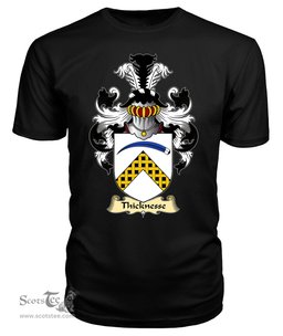 Thicknesse (of Beaumaris, Anglesey) Coat Of Arms Family Crest Wales V23 T Shirt ScotsTee Shop
