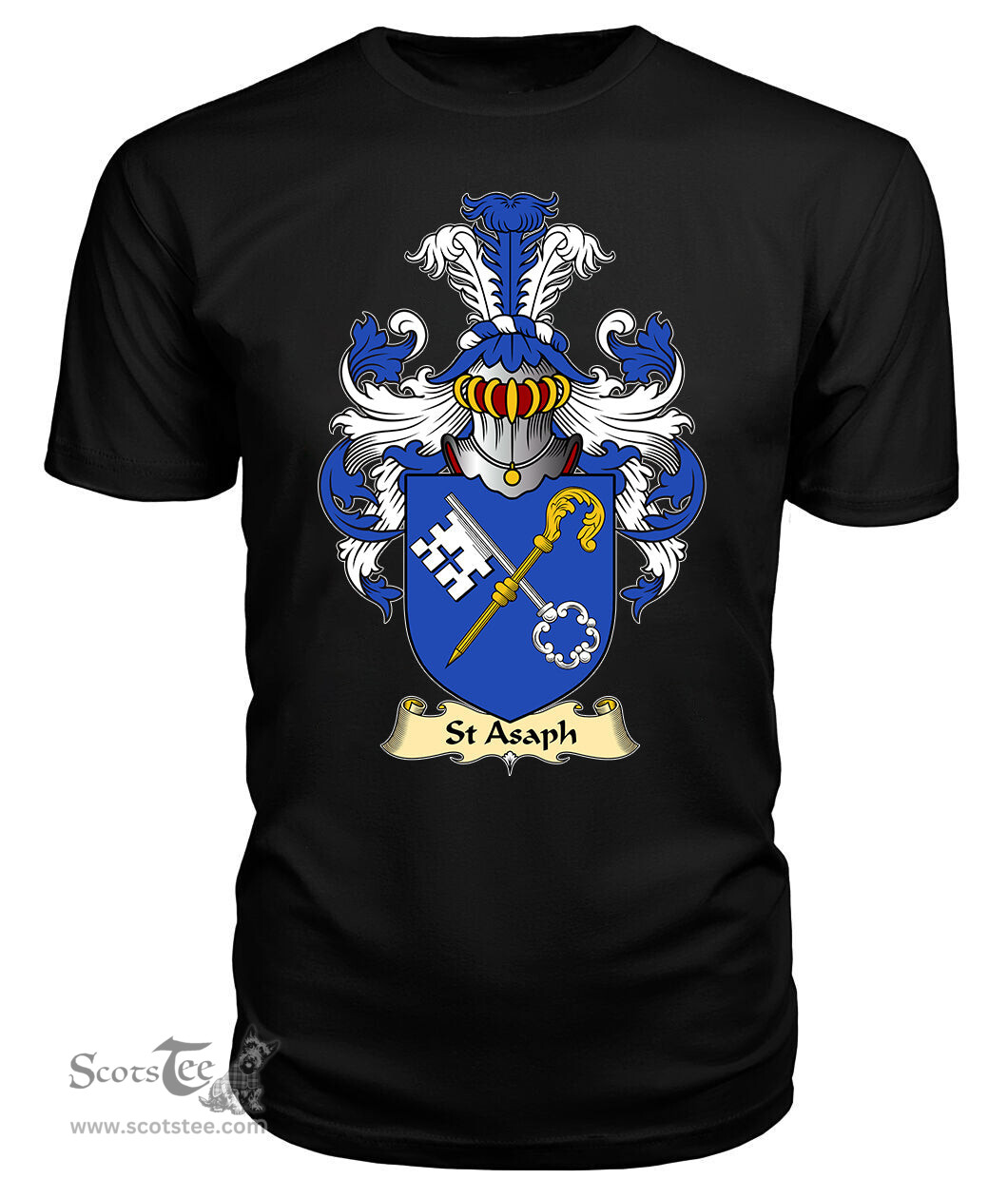 St Asaph (Llanelwy, Diocese of) Coat Of Arms Family Crest Wales V23 T Shirt ScotsTee Shop