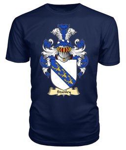 Stanley (of Ewloe, Flint) Coat Of Arms Family Crest Wales V23 T Shirt ScotsTee Shop