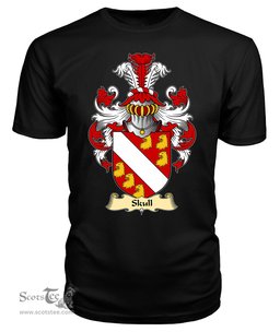 Skull (of Breconshire) Coat Of Arms Family Crest Wales V23 T Shirt ScotsTee Shop