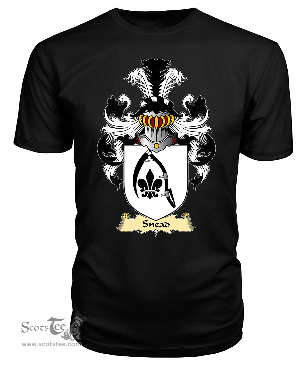 Snead (of Cheshire) Coat Of Arms Family Crest Wales V23 T Shirt ScotsTee Shop