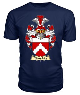 Thimbleby (of Harlech, Caernarfonshire) Coat Of Arms Family Crest Wales V23 T Shirt ScotsTee Shop