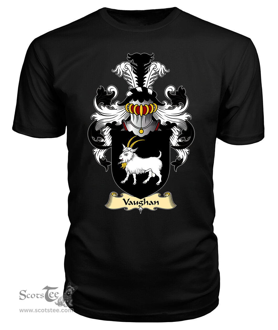 Vaughan (of Montgomershire) Coat Of Arms Family Crest Wales V23 T Shirt ScotsTee Shop