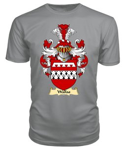 Wallas (or Wallace, of Glamorgan) Coat Of Arms Family Crest Wales V23 T Shirt ScotsTee Shop