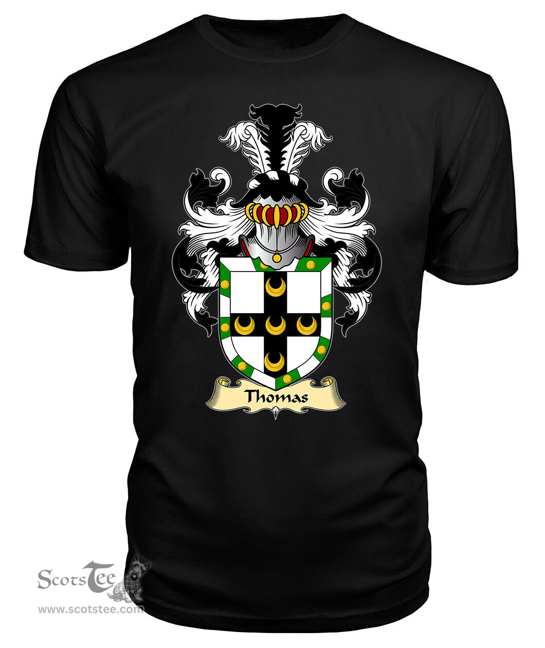 Thomas (of Caernarfonshire) Coat Of Arms Family Crest Wales V23 T Shirt ScotsTee Shop