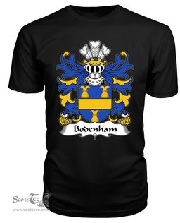 ScotsTee Bodenham (of Rotherwas, Hereforshire) Coat Of Arms Family Crest Welsh Armorial T Shirt