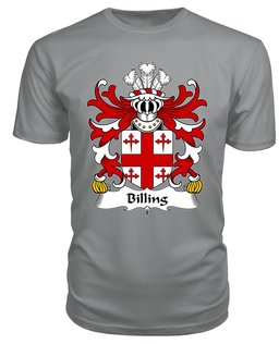 ScotsTee Billing (of Flint) Coat Of Arms Family Crest Welsh Armorial T Shirt