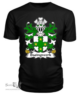 ScotsTee Basingwerk (Abbey, Flint) Coat Of Arms Family Crest Welsh Armorial T Shirt