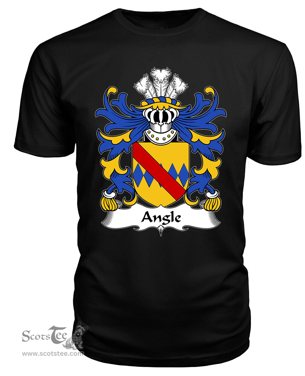 ScotsTee Angle (Pembrokeshire) Coat Of Arms Family Crest Welsh Armorial T Shirt