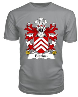 ScotsTee Blethin (of Shirenewton, Monmouthshire) Coat Of Arms Family Crest Welsh Armorial T Shirt