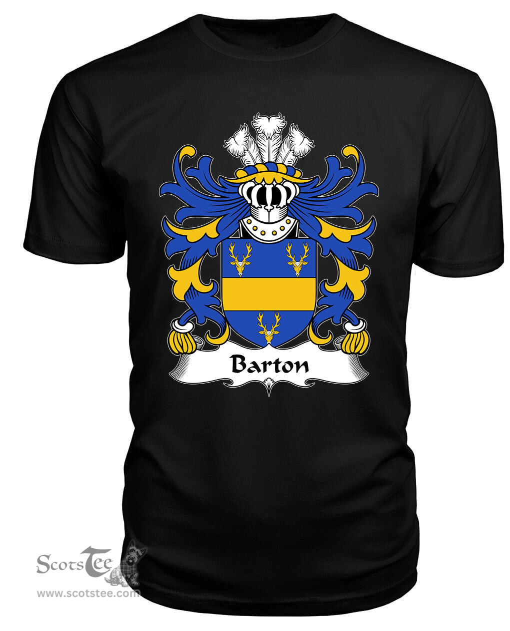 ScotsTee Barton Coat Of Arms Family Crest Welsh Armorial T Shirt
