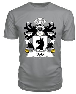 ScotsTee Bold (Bowld of Conwy, North Wales) Coat Of Arms Family Crest Welsh Armorial T Shirt