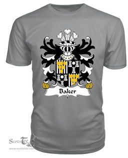 ScotsTee Baker (of Abergavenny) Coat Of Arms Family Crest Welsh Armorial T Shirt