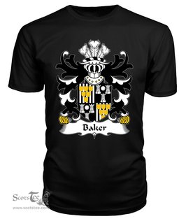 ScotsTee Baker (of Abergavenny) Coat Of Arms Family Crest Welsh Armorial T Shirt