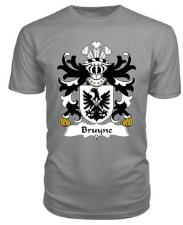 ScotsTee Bruyne (of Cardiganshire) Coat Of Arms Family Crest Welsh Armorial T Shirt