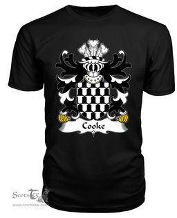 ScotsTee Cooke (Sir Walter, through marriage) Coat Of Arms Family Crest Welsh Armorial T Shirt