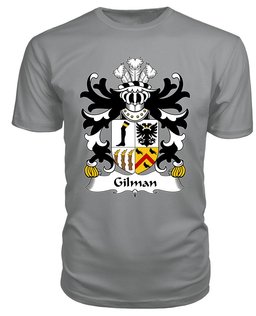 ScotsTee Gilman (Claims descent from Cilmin Troed-ddu) Coat Of Arms Family Crest Welsh Armorial T Shirt