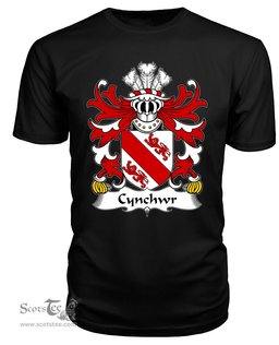 ScotsTee Cynchwr (lord, of Ireland) Coat Of Arms Family Crest Welsh Armorial T Shirt