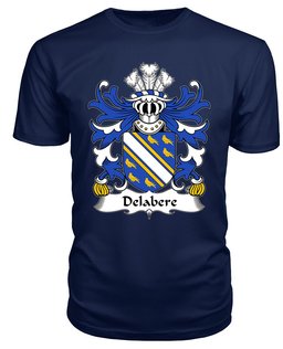 ScotsTee Delabere (of Kinnersley and Tibberton, Herefordshire) Coat Of Arms Family Crest Welsh Armorial T Shirt