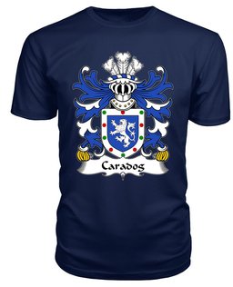 ScotsTee Caradog (FREICHFRAS -Earl of Hereford) Coat Of Arms Family Crest Welsh Armorial T Shirt