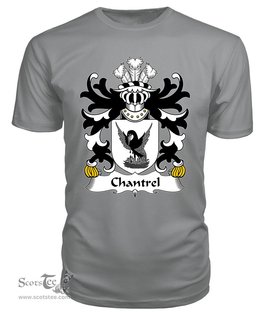 ScotsTee Chantrel (of Rhuddlan, Flint) Coat Of Arms Family Crest Welsh Armorial T Shirt