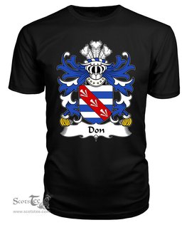 ScotsTee Don (or Donne-of Utkington, Cheshire) Coat Of Arms Family Crest Welsh Armorial T Shirt