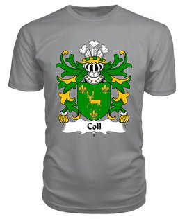 ScotsTee Coll (of Pembrokeshire) Coat Of Arms Family Crest Welsh Armorial T Shirt