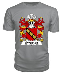 ScotsTee Gweirydd (AP RHYS GOCH, Anglesey) Coat Of Arms Family Crest Welsh Armorial T Shirt