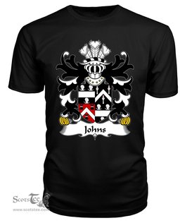 ScotsTee Johns (Sir Hugh, of Swansea) Coat Of Arms Family Crest Welsh Armorial T Shirt