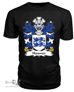 ScotsTee Hanmer (of Hanmer, Flint) Coat Of Arms Family Crest Welsh Armorial T Shirt