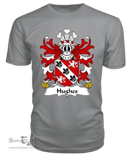 ScotsTee Hughes (Desc. from Hughes of Caernarfon) Coat Of Arms Family Crest Welsh Armorial T Shirt
