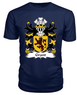 ScotsTee Grant (of Llwyn-y-grant, Glamorgan) Coat Of Arms Family Crest Welsh Armorial T Shirt
